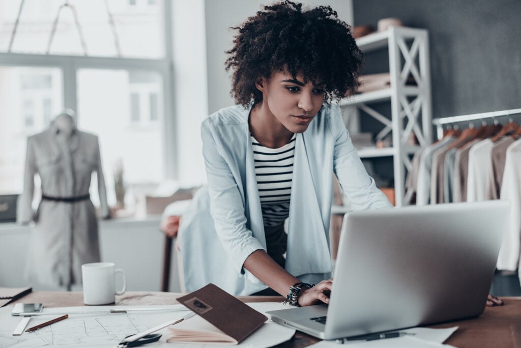 woman learning about accounts receivables