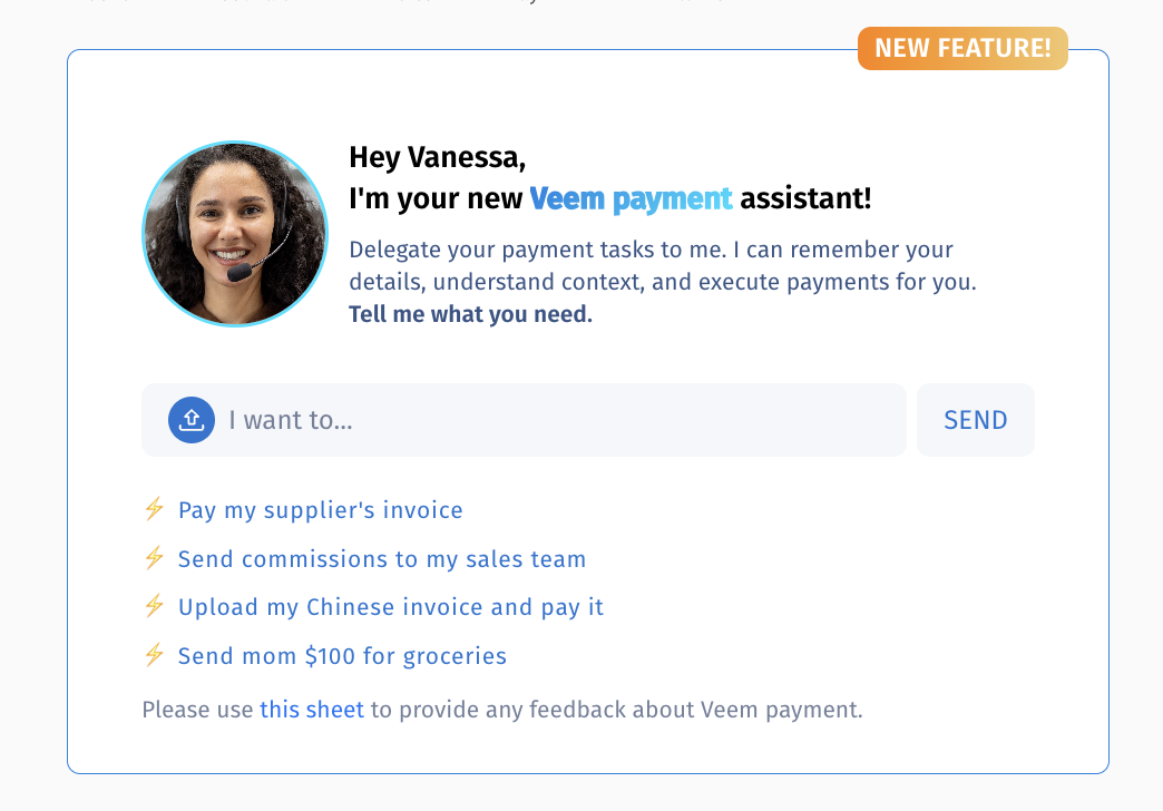 Veem's new AI assistant